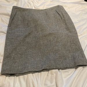 Talbots Petit Gray Work Skirt